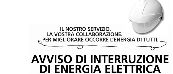 Avviso interruzione di energia elettrica 08 marzo 2026