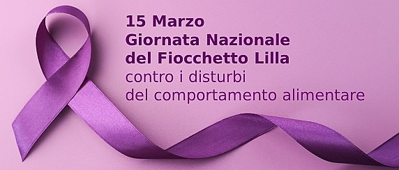 Avviso Giornata nazionale del fiocco lilla per la lotta contro i Disturbi del Comportamento alimentare