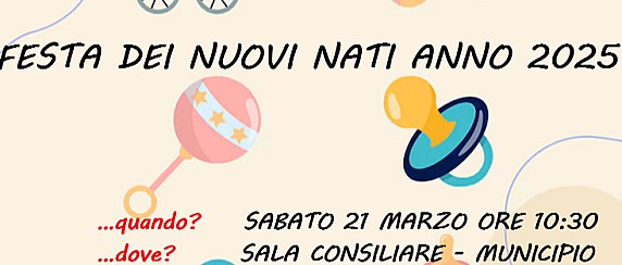 Festa nuovi nati - Anno 2025