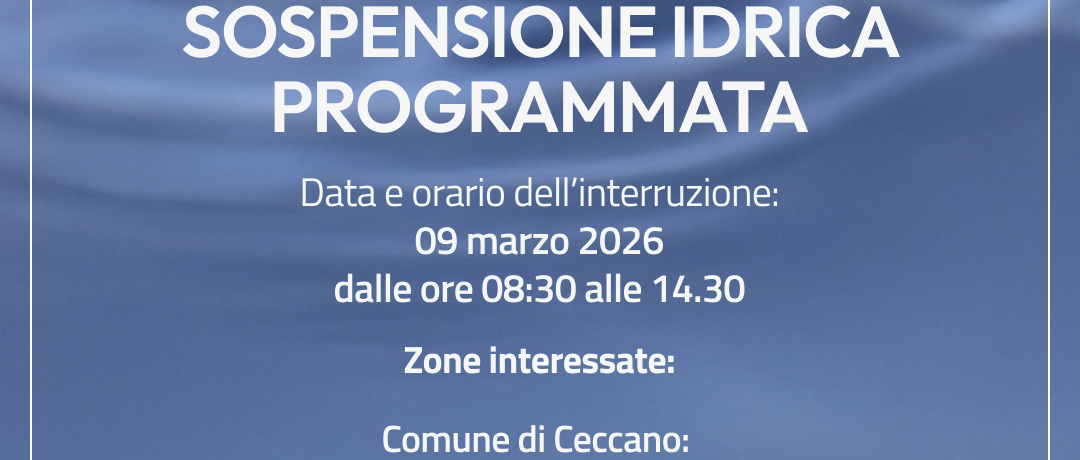 ACEA – Sospensione idrica programmata