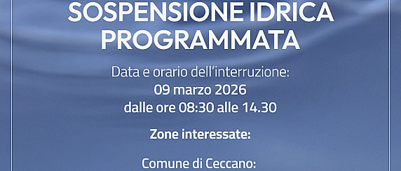 ACEA – Sospensione idrica programmata