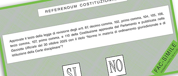 Referendum costituzionale: fac-simile della scheda di voto