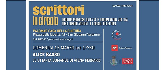 A San Giovanni Valdarno arriva Alice Basso per “Scrittori in circolo”