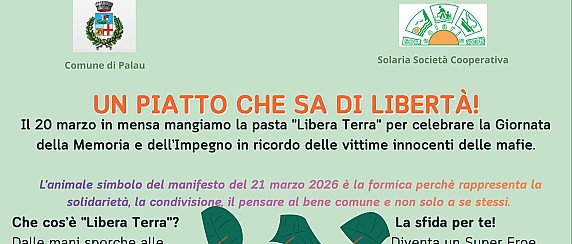 La pasta "Libera Terra” per la Giornata della Legalità