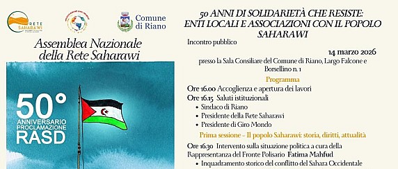 50 anni di solidarietà con il popolo Saharawi