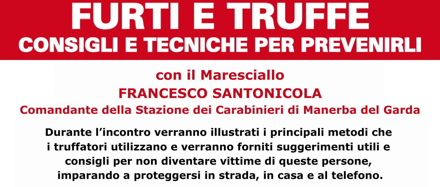 Incontro informativo su furti e truffe: consigli e tecniche per prevenirli