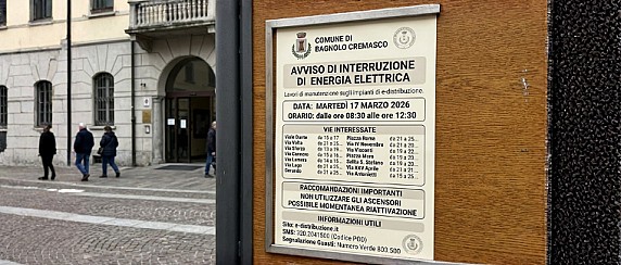 Avviso di interruzione dell’energia elettrica
