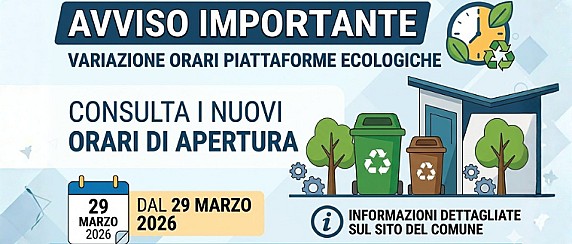 Orari piattaforme rifiuti
