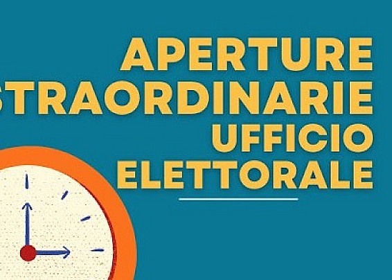 AVVISO: APERTURA STRAORDINARIA UFFICIO ELETTORALE