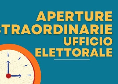 AVVISO: APERTURA STRAORDINARIA UFFICIO ELETTORALE
