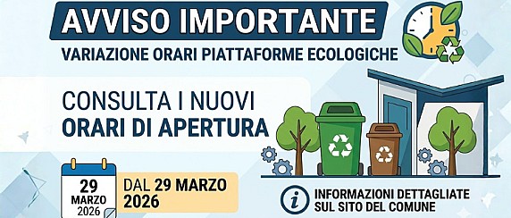 Orari piattaforme rifiuti