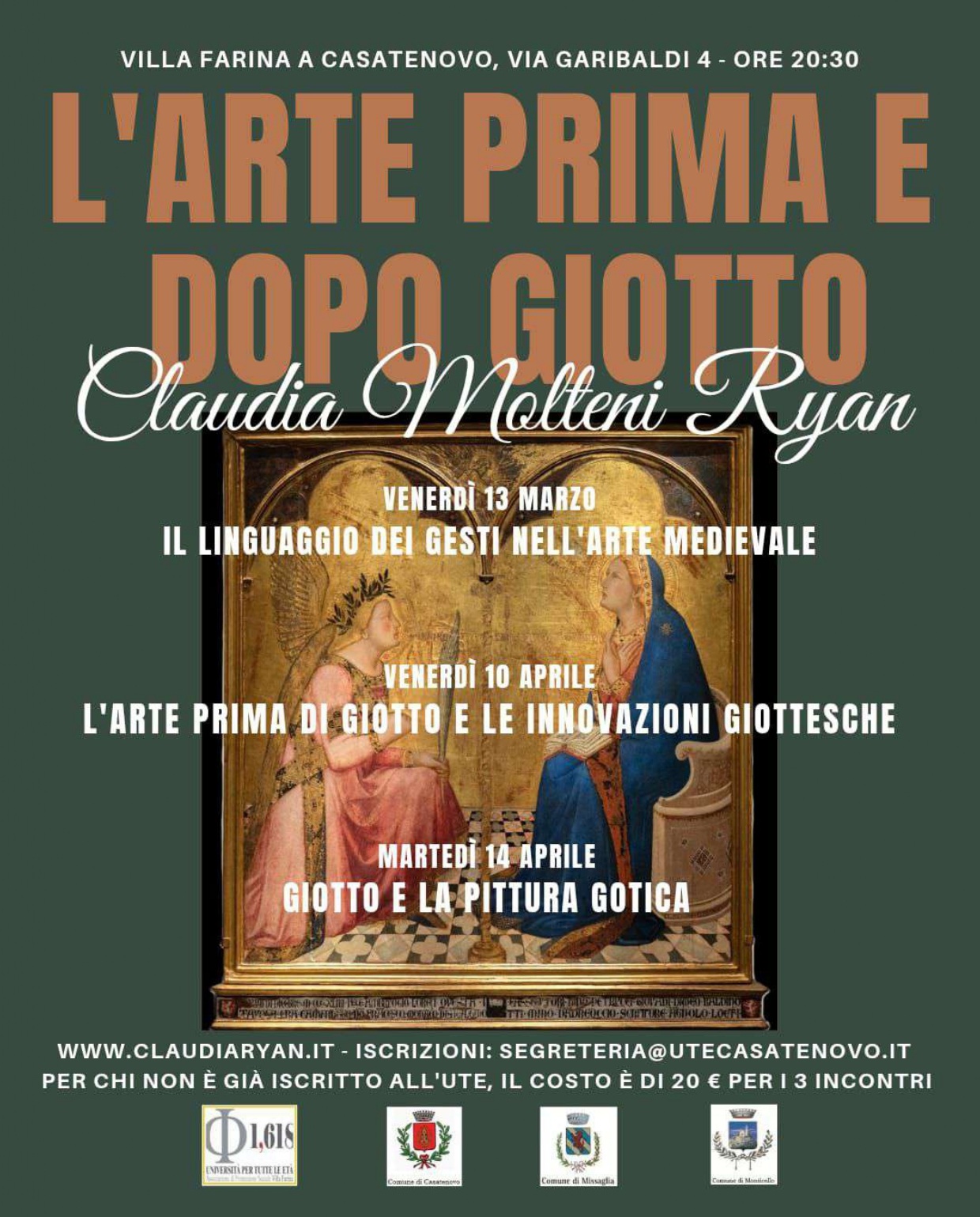 locandina incontri Giotto UTE