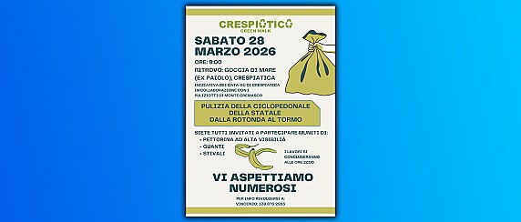 Mattinata ecologica: pulizia della ciclopedonale Crespiatica-Tormo