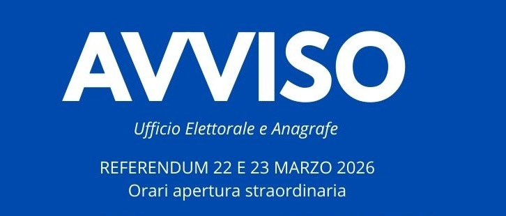 Avviso apertura straordinaria Ufficio Anagrafe per tessere elettorali e carte d'identità elettroniche (CIE)