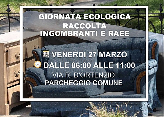 GIORNATA ECOLOGICA RACCOLTA INGOMBRANTI E RAEE