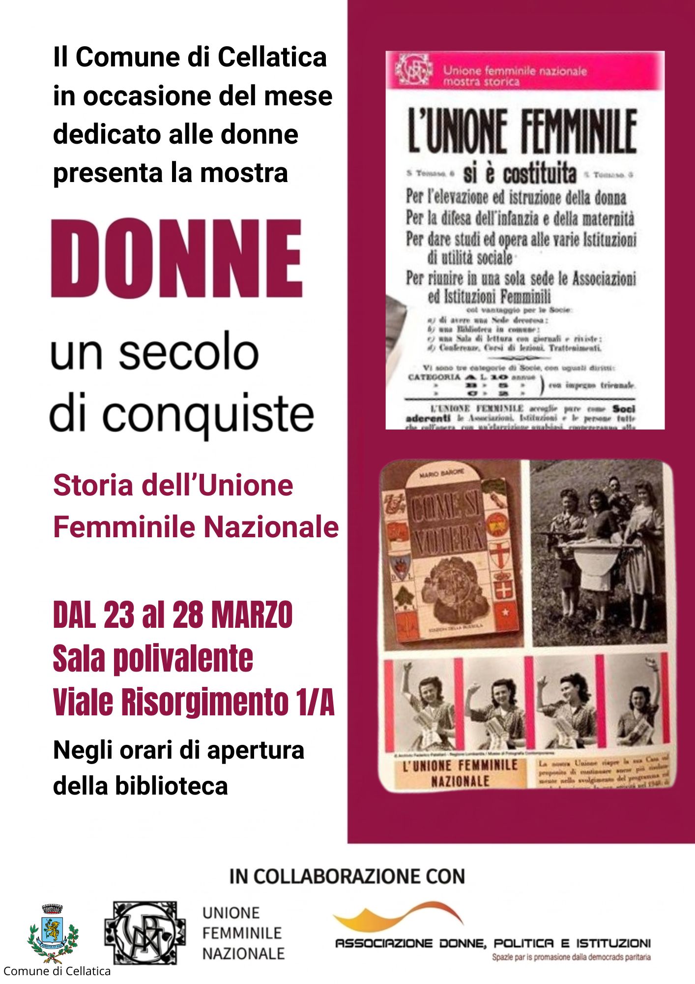 Mostra Donne un secolo di conquiste 1