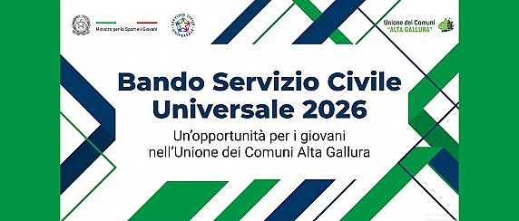 Servizio Civile Universale 2026 - Unione dei Comuni Alta Gallura