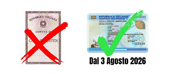 Dal 3 agosto 2026 la carta d'identità cartacea non sarà più valida