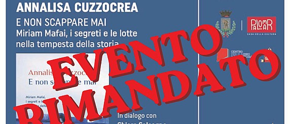 Rinviato l’incontro con Annalisa Cuzzocrea