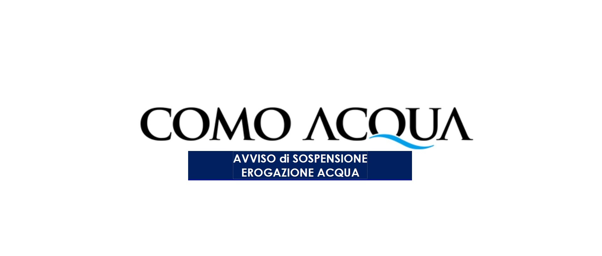 Sospensione erogazione idrica