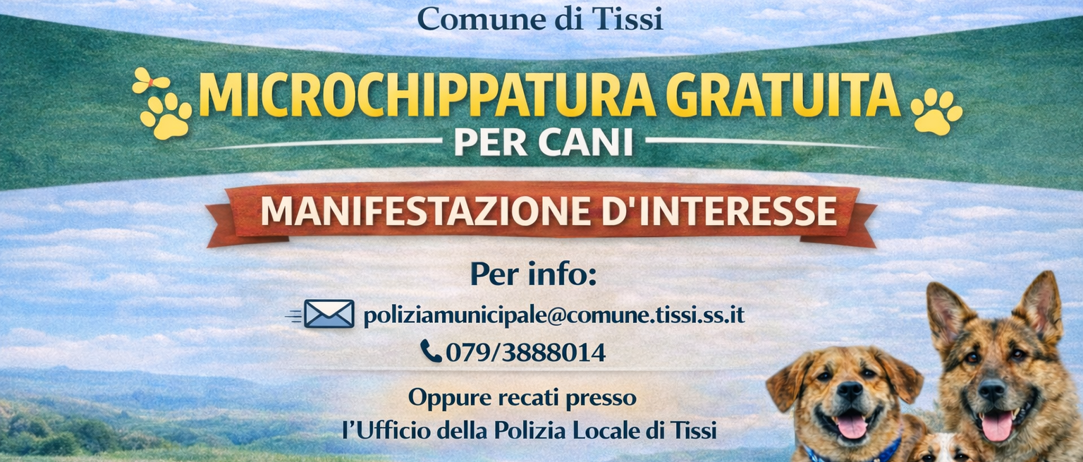 Campagna di microchippatura gratuita – manifestazione di interesse
