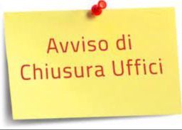 AVVISO CHIUSURA UFFICI COMUNALI