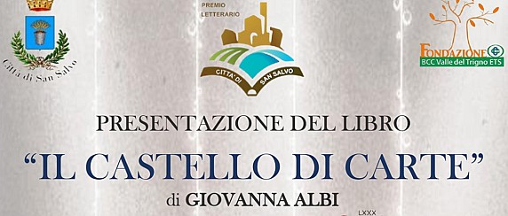 Rinviata la presentazione del libro "Il castello di carte" di Giovanna Albi