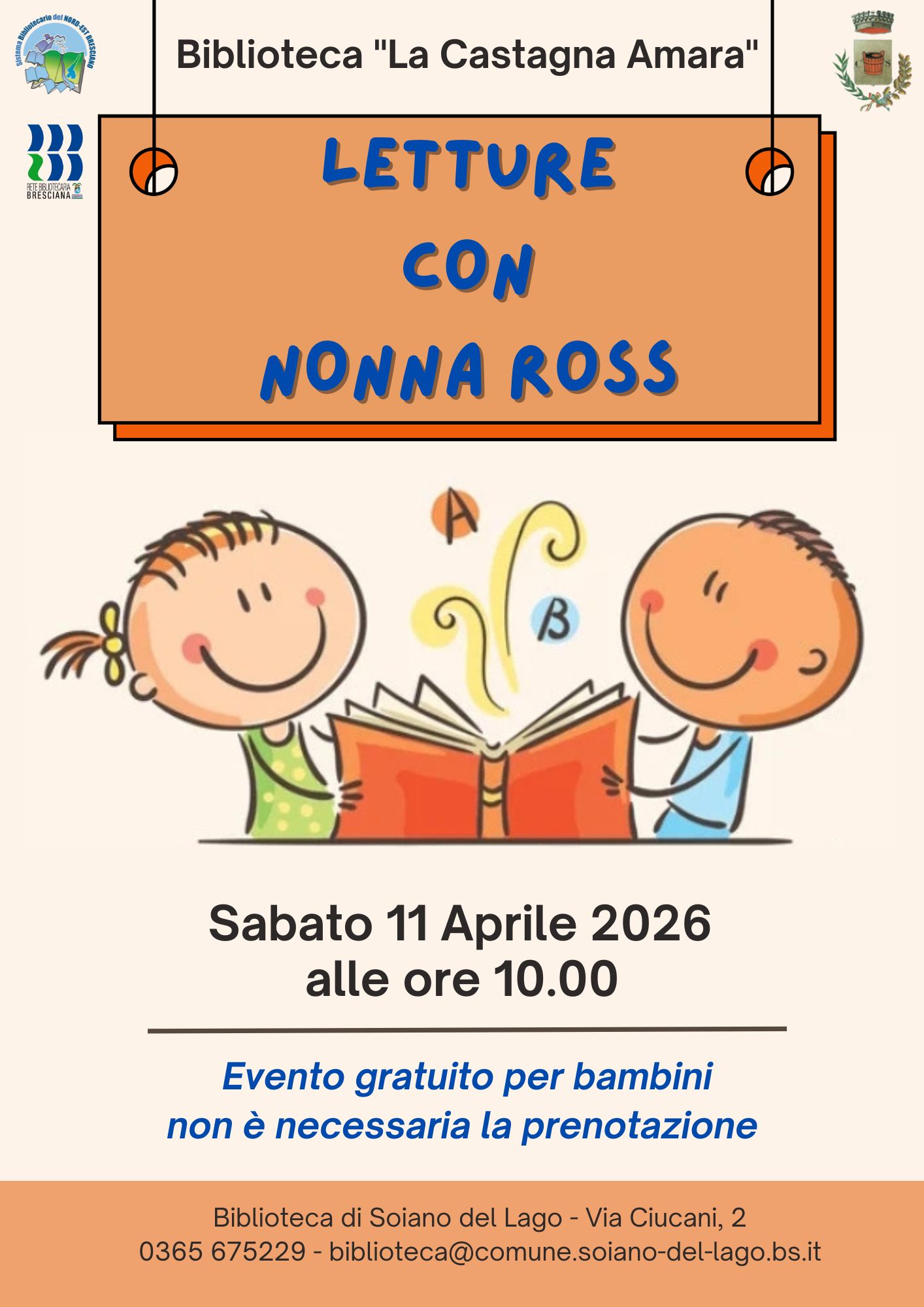 Letture con Nonna Ross locandina (3)