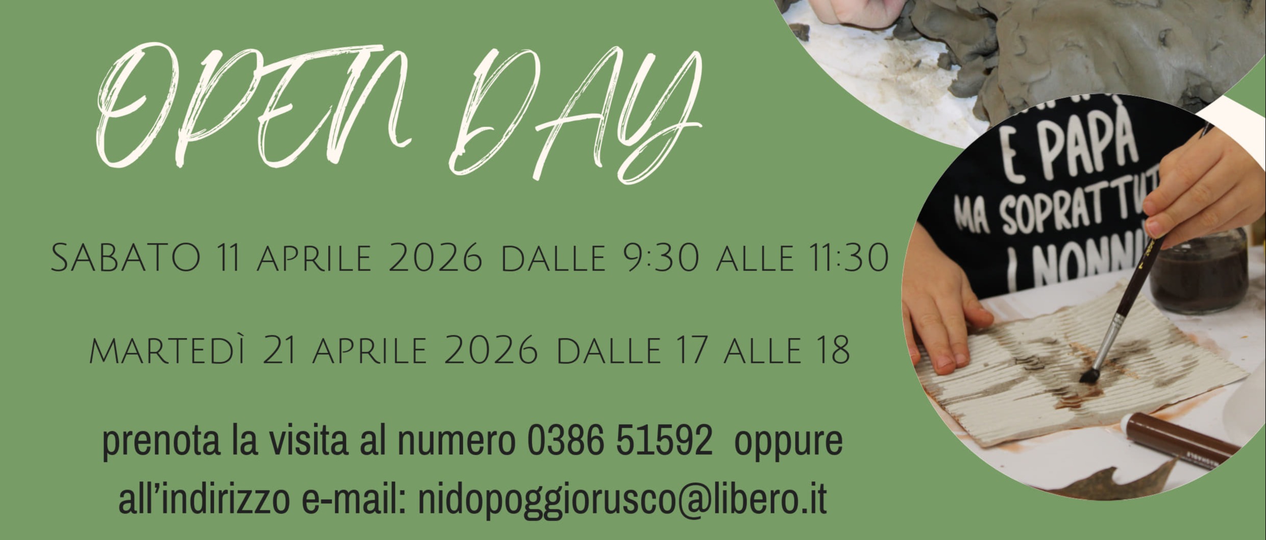 Open Day e Iscrizione al Nido comunale per l'a.e. 2026-2027