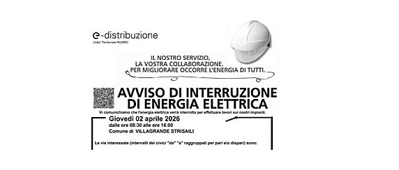 Avviso di interruzione energia elettrica