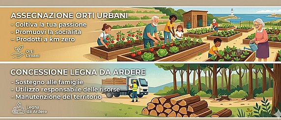 ambiente, avvisi: orti urbani e concessione legna da ardere
