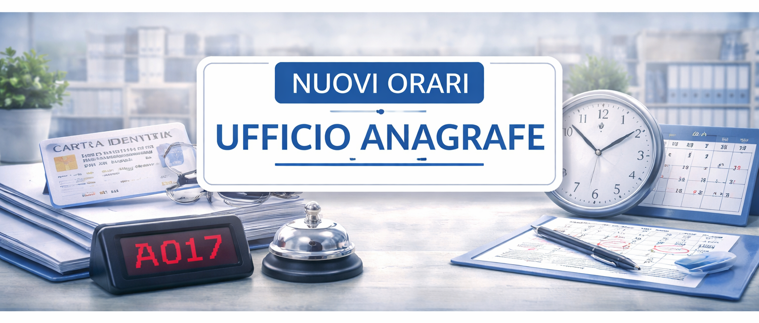 NUOVI ORARI DI APERTURA UFFICIO ANAGRAFE
