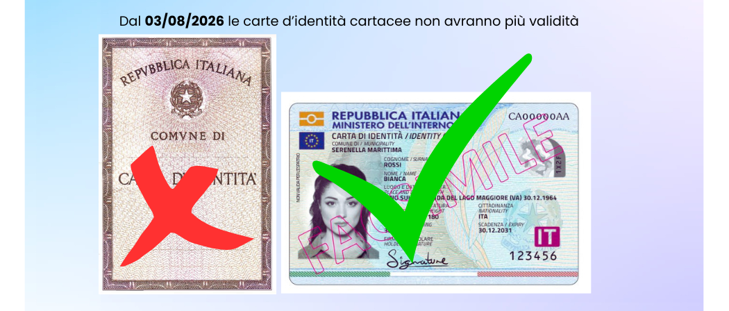 Carte d'identità cartacee: dal 3 agosto 2026 non saranno più valide