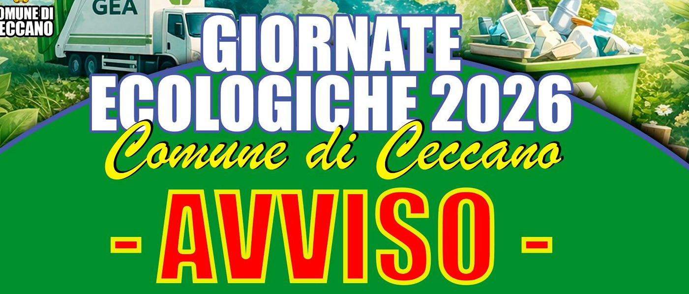 Cambio location Giornata Ecologica del 4 aprile 2026