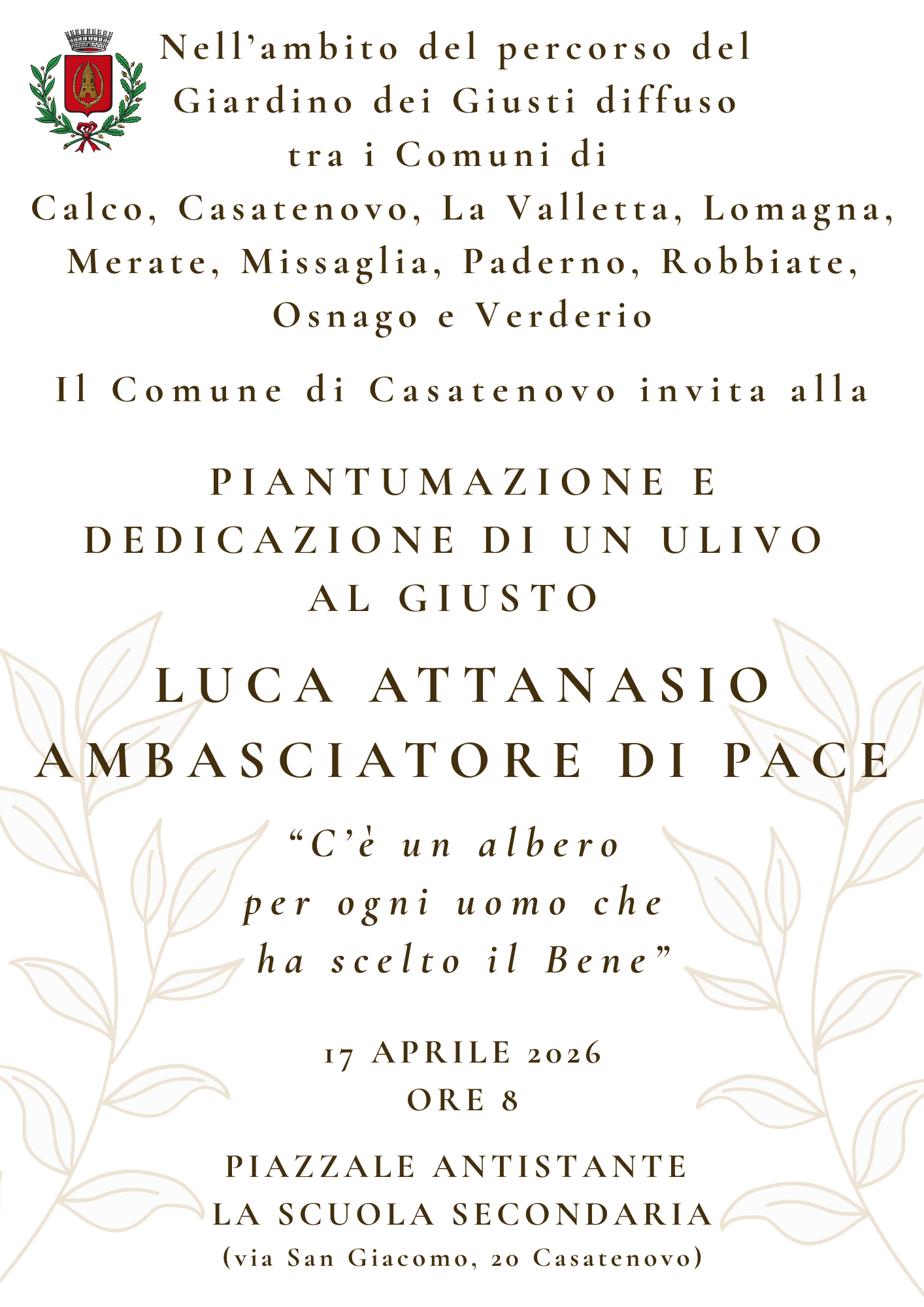 Piantumazione 17 aprile Volantino