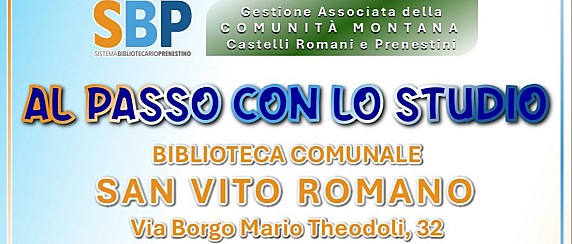 "Al passo con lo studio" al via i laboratori di tutoraggio didattico presso la biblioteca comunale.