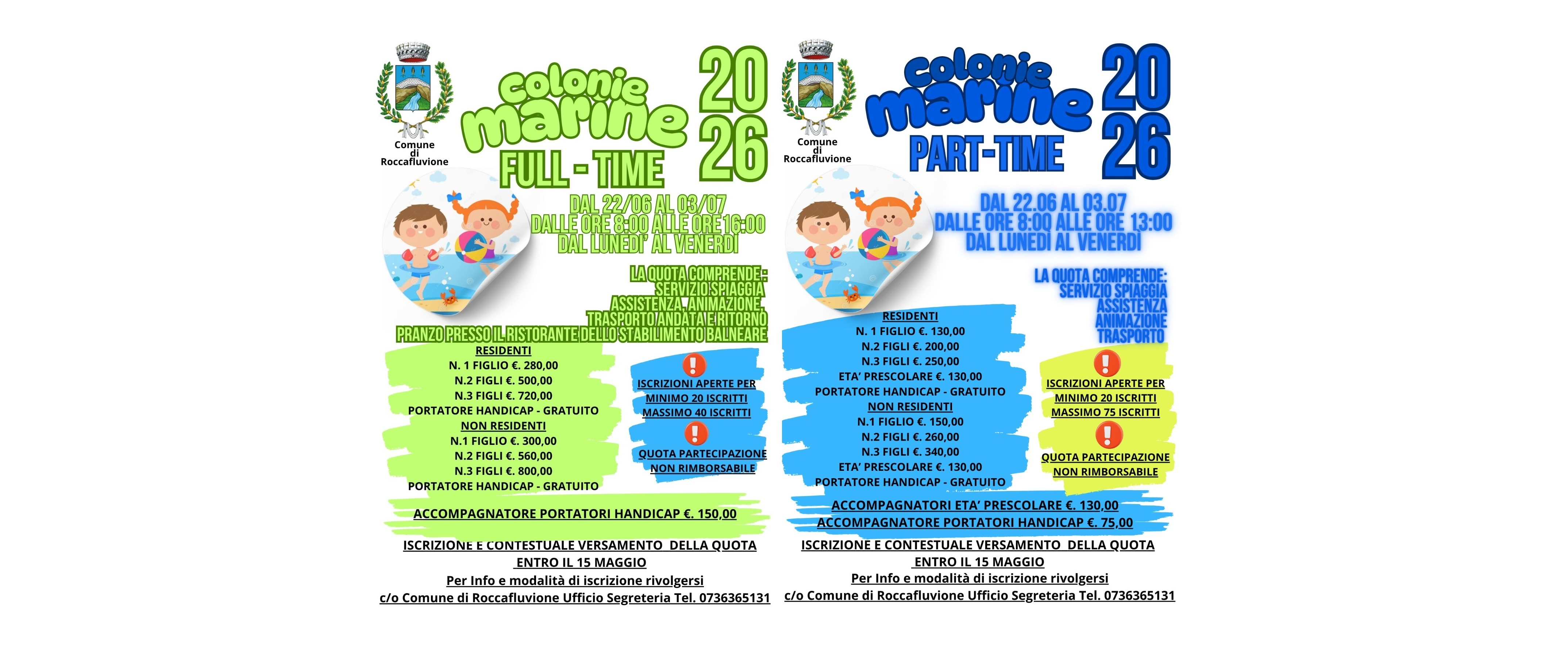 Colonie marine 2026 per bambini e ragazzi