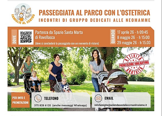 Famiglie al Centro - Passeggiate con l'ostetrica per neomamme