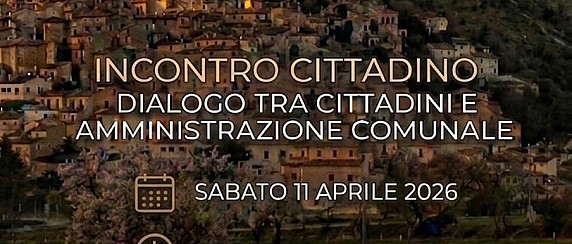 Incontro con la popolazione per illustrare il programma svolto nel quinquennio 2020-2026