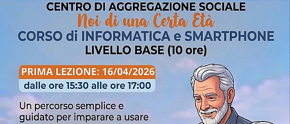 al via il corso di informatica per la terza età: posticipata la prima lezione al 16 aprile