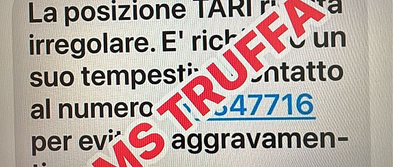 Attenzione: falsi SMS su pagamento TARI