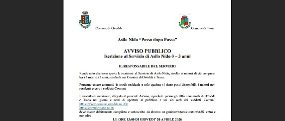 ASILO NIDO "PASSO DOPO PASSO" - ISCRIZIONE AL SERVIZIO.