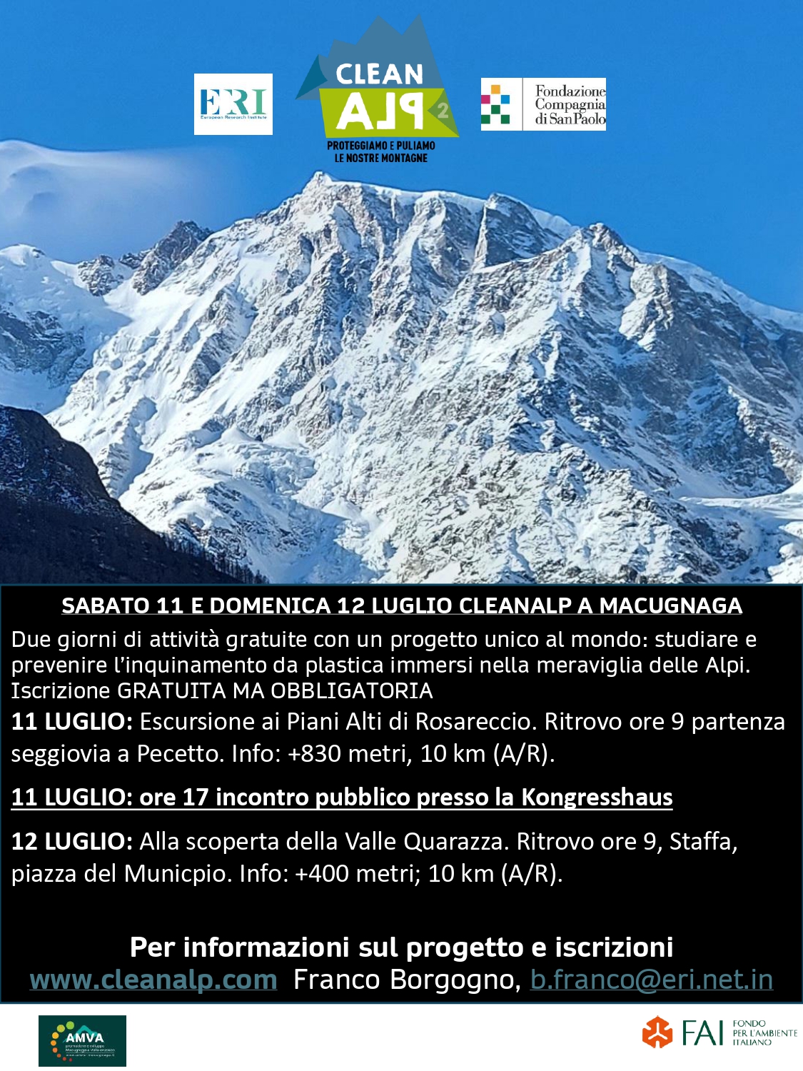 11 e 12 luglio CleanAlp