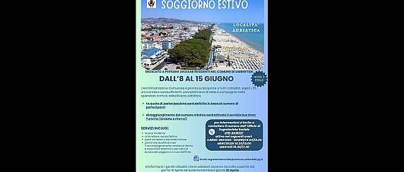 Torna il soggiorno estivo dedicato ai nostri cittadini over 65