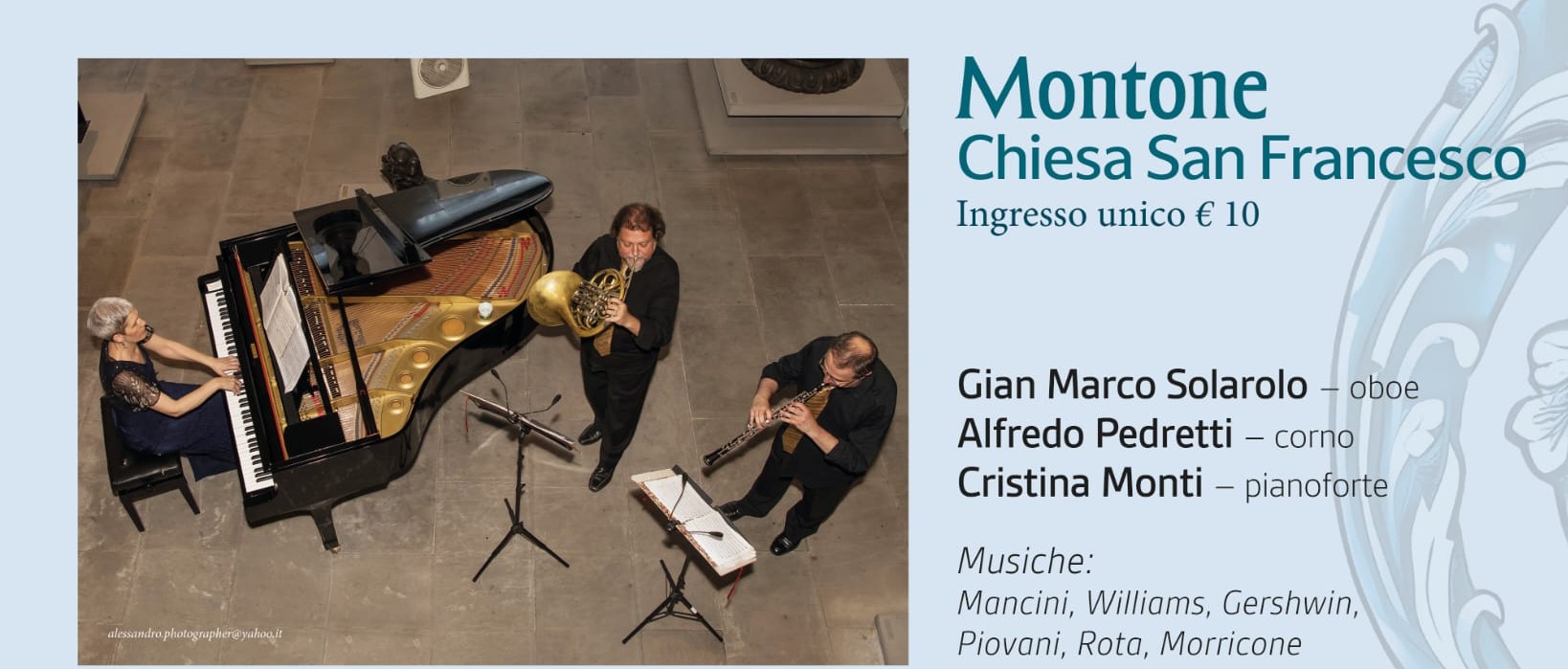 "Melodie Immortali ai confini dell’Opera": il Trio Calliope in concerto a Montone