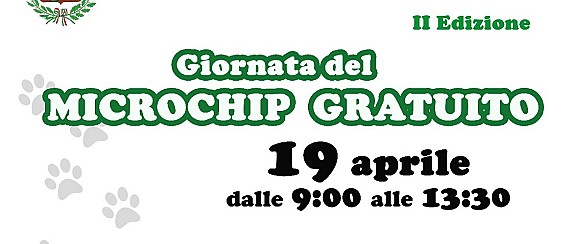 Giornata del microchip gratuito, 19 aprile 2026