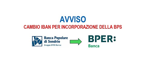 Cambio IBAN a seguito di incorporazione di Banca BPS in Banca BPER