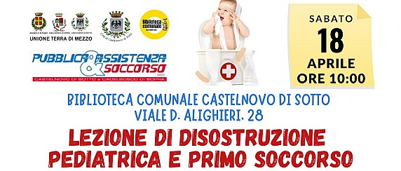 Sabato 18 aprile un corso di disostruzione pediatrica in biblioteca