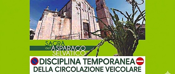 Disciplina temporanea della circolazione veicolare per le giornate del 18 -19 - 20 Aprile 2026 "sagra dell' asparago selvatico 2026"