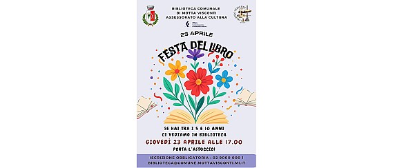 23 Aprile 2026: Festa del Libro in Biblioteca